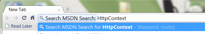 New Search in action