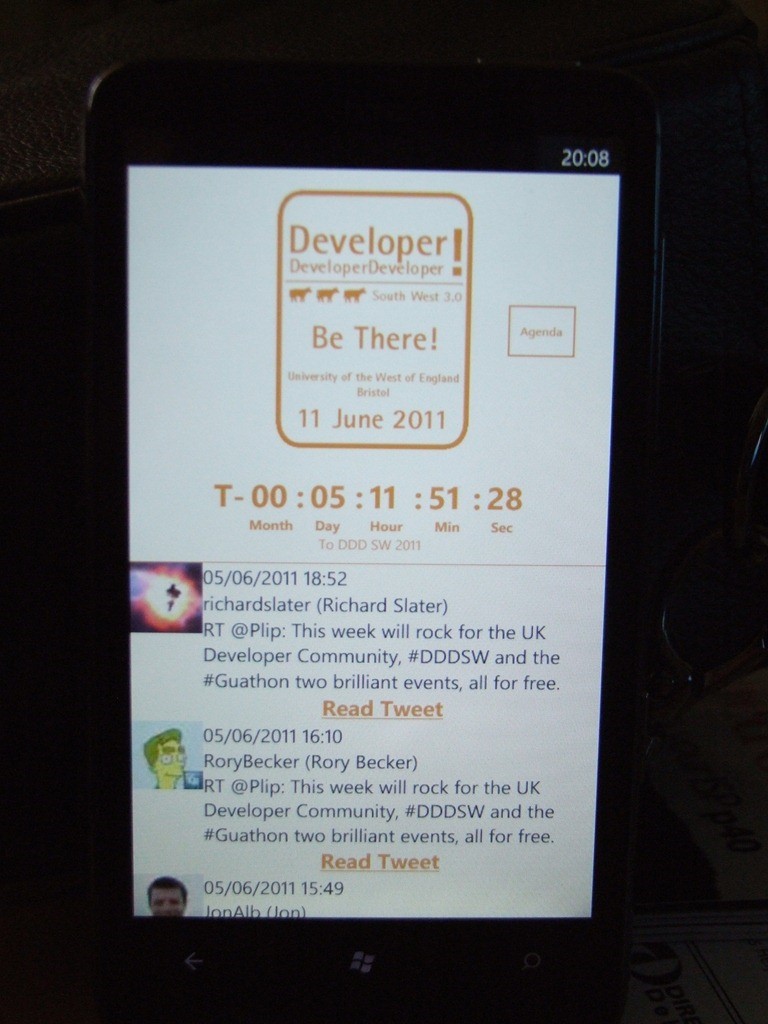 DDDSW Windows Phone Application
