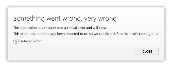 Something went wrong, very wrong