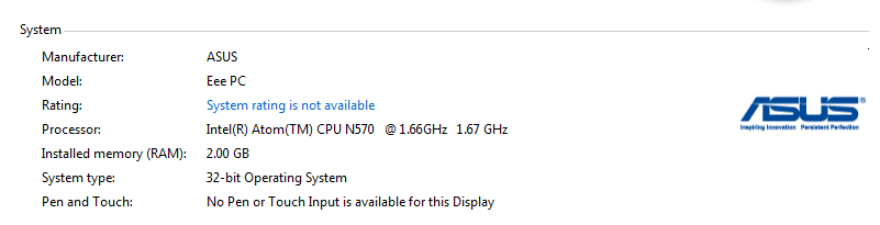 2 GB RAM Installed