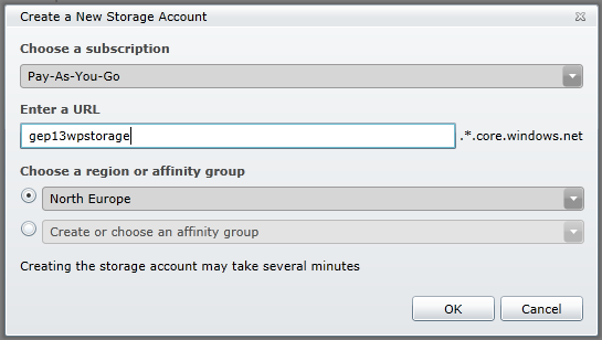 Create a Storage Account