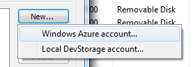 New Windows Azure Account