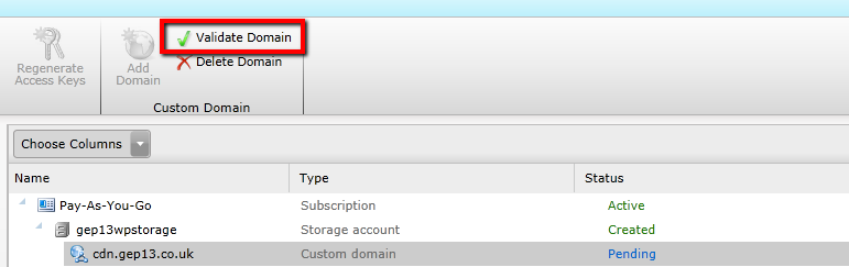 Validate Custom Domain Name