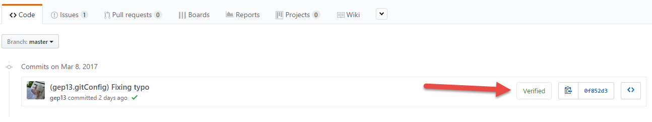 Verified GitHub Commit