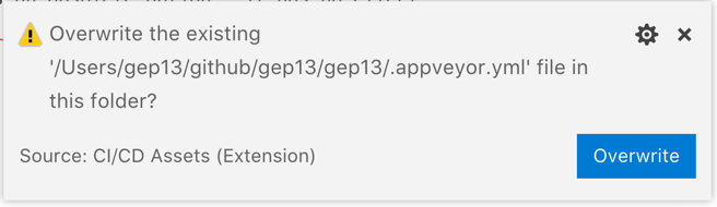 CI/CD Assets Extension Overwrite