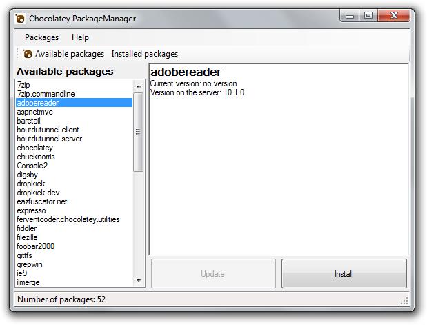 Chocolatey GUI Version 0.0.5